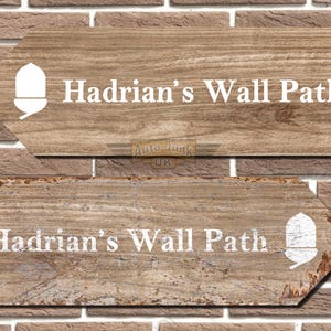 Panneau de signalisation en métal Hadrian's Wall Path Panneau de garage pour homme des cavernes Panneau de bar