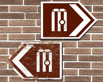 Cricket Ground British Tourist Style Metal Road Sign Man Cave Garage Sign
