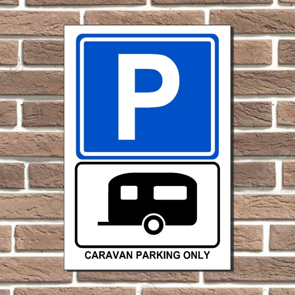 Caravan Parking Only Metal Sign Wall Plaque Garage Sign Bar Sign