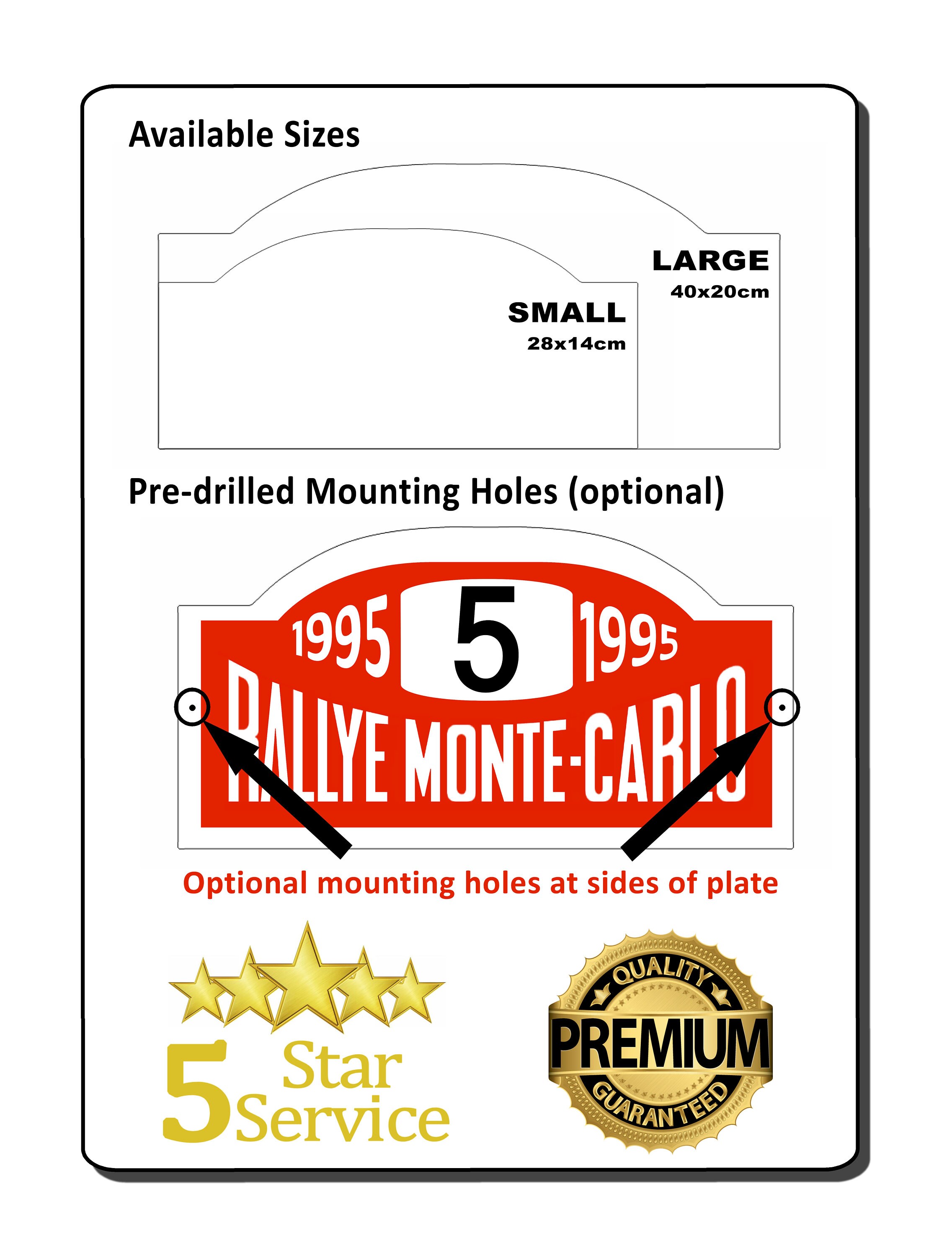 パーソナライズされたラリーモンテカルロプレートサイン WRC ガレージ