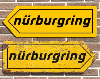 Nurburgring Metal Road Sign Man Cave Garage Sign