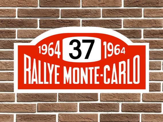 Plaque Officielle Métal Rallye Monte Carlo 2011 – 40 X 20 Cm
