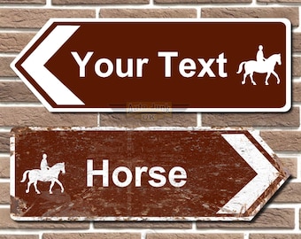 Personalised Horse Riding Metal Road Sign
