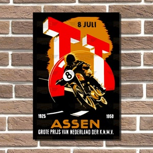 Assen Grand Prix Metal Sign Garage, Bar, Shop, Man Cave Motorbike Sign