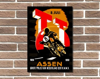Plaque Métal Vintage TT Races 1967 - Île De Man - Décoration Rétro Moto 20x30 Cm - Parfait Pour Garage Ou Intérieur