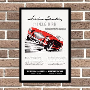 Austin Healey Metal Sign Wall Plaque Classic Car Garage Sign Bar Sign Man Cave