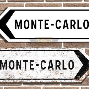 Monte Carlo Französischer Stil Metall Straßenschild Mann Höhle Garagenschild