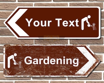 Personalised Garden Sign British Style Metal Road Sign