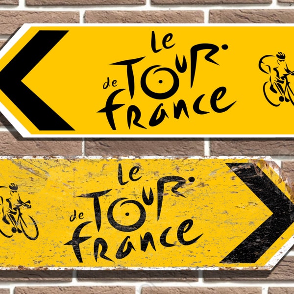 Tour de France Metal Road Sign Wall Plaque Man Cave Garage Cycling Sign