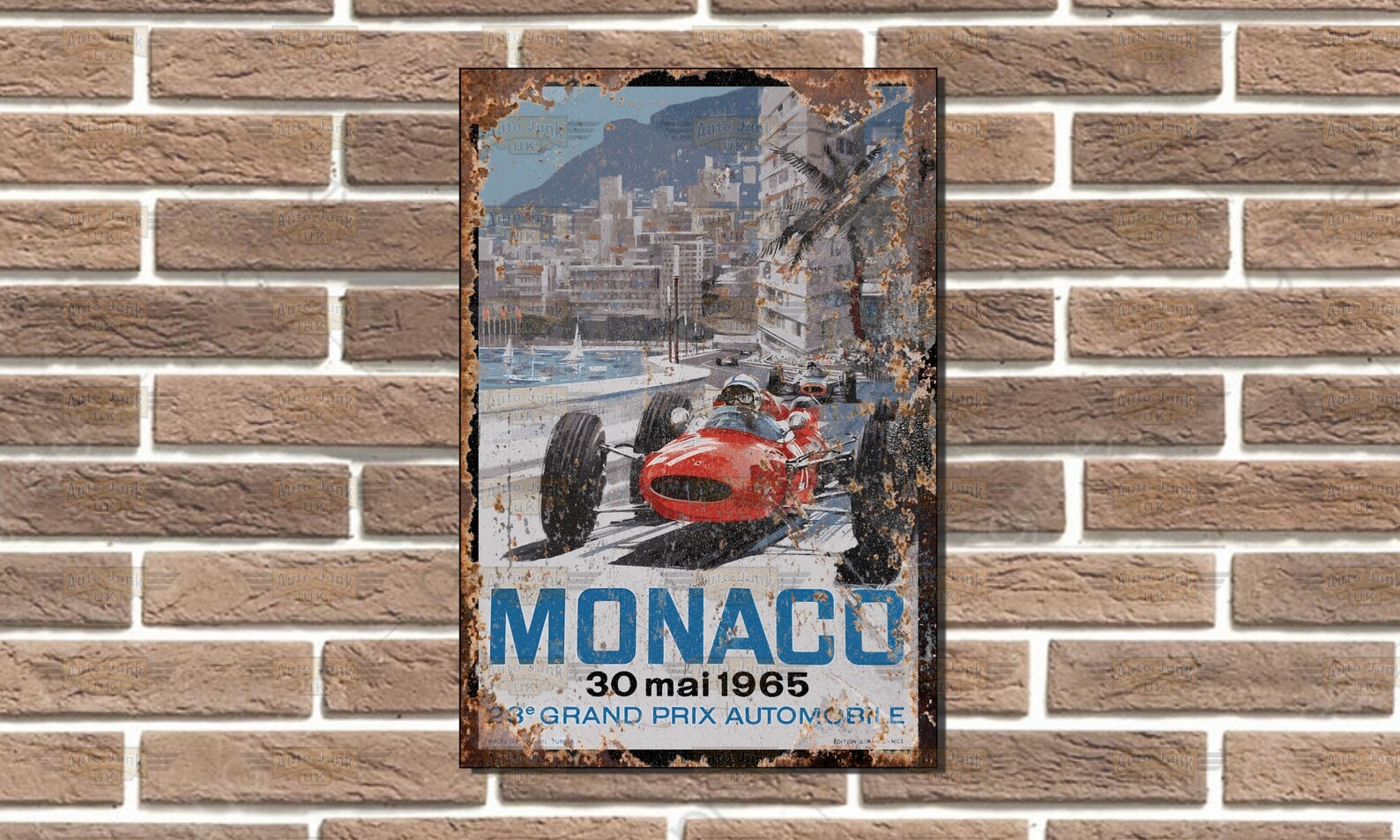 Monaco Grand Prix Metal Sign Garage, Bar, Shop, Man Cave Classic Car ...