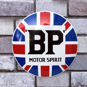 BP Motor Spirit Enamel Sign Garage Sign Scooter Bar Sign Man Cave