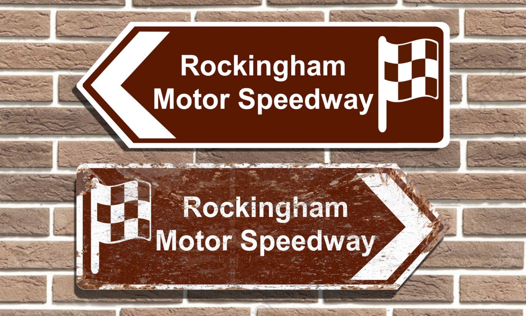 Rockingham Motor Speedway Circuit British Tourist Style Metal Road Sign ...