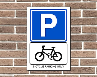 Bicycle Parking Only Metal Sign Garage, Bar, Shop, Man Cave Sign