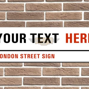 Personalised London Style Metal Street Sign Man Cave Sports Bar Garage Sign