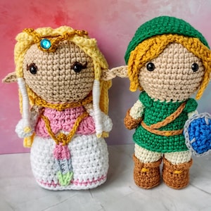 Crochet Link and Zelda Inspired Dolls Handmade