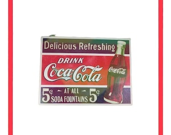 Coca Cola Coke Santa Claus Christmas Vintage Retro Tin Metal Sign 16"Wx12.5"H 