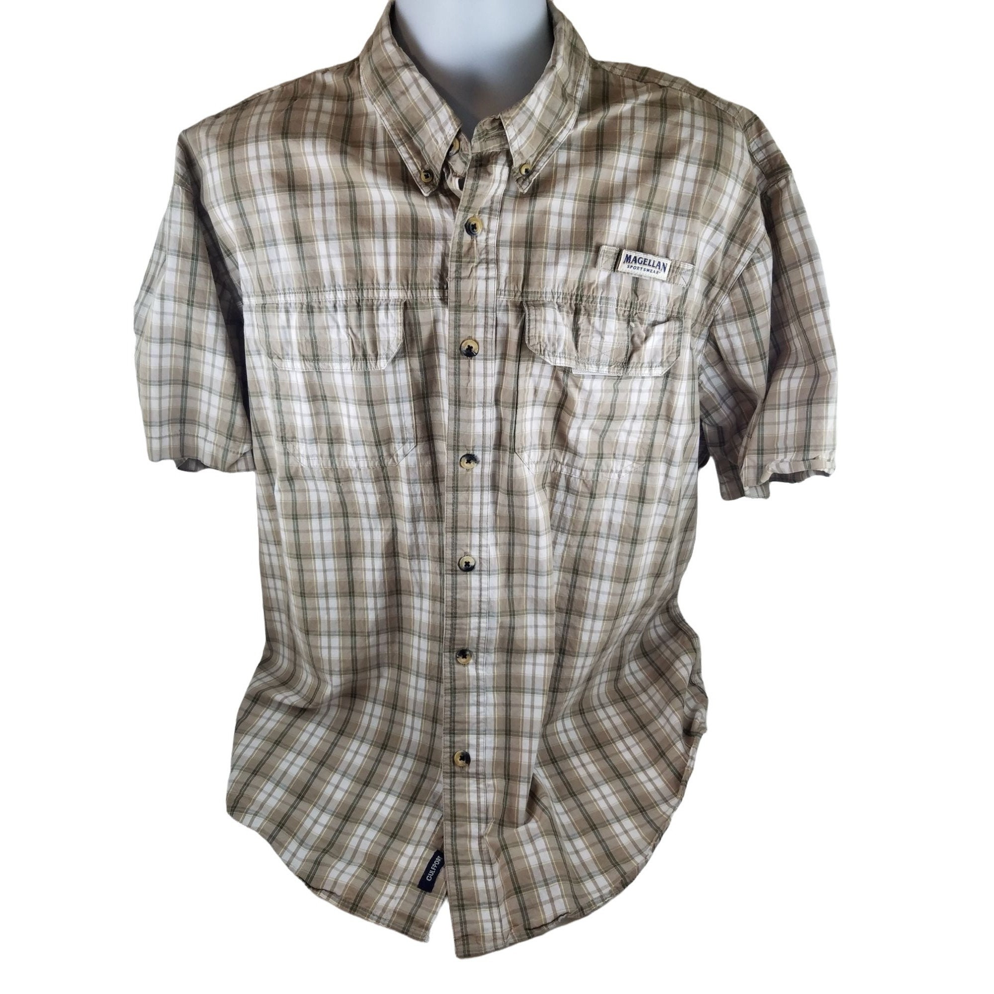 Magellan Outdoors, Shirts, Magellan Sportswear Button Front Fishing Shirt  Short Sleeve Size Xl