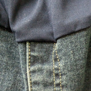 Shein Damen Umstandsjeans zum Anziehen, breites Taillenband, Röhrenjeans, Bündchen aus Baumwollmischung Bild 4