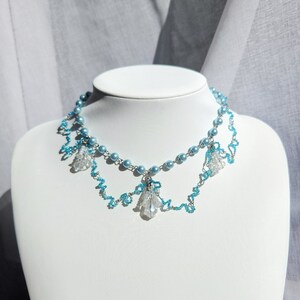 Angelina/ Beaded necklace/ Flower necklace/ Fairycore necklace/ Cottagecore necklace/ Spring necklace/ Coquette jewelry