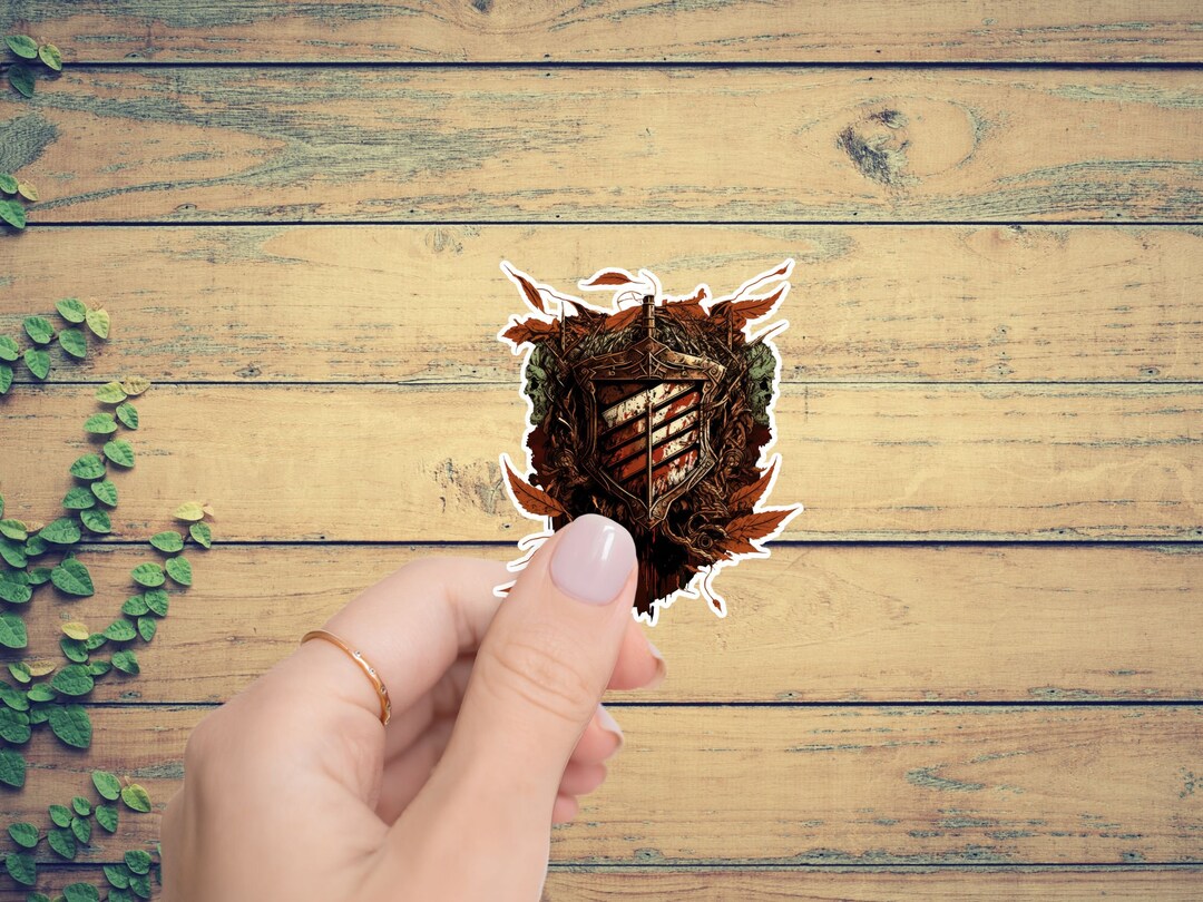 AOT Attack on Titan Shield Coat of Arms Vinyl Kiss Cut Etsy