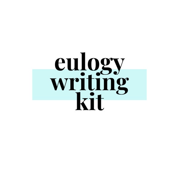 EULOGY KIT: Instant download - ChatGPT Guide and Prompts, bespoke writing guide, template, 4 example eulogies, memory prompts & 60 readings