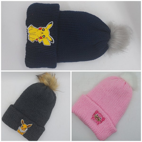 Bonnets tricot pokemon