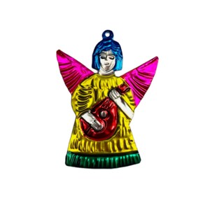 Gold Angel with Mandolin Ornament