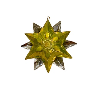 Yellow Star Ornament, 12 Points