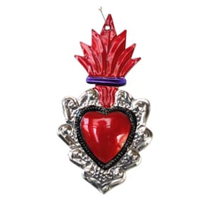 Heart With Red Torch Ornament