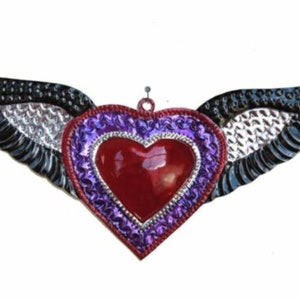Black Winged Heart Ornament