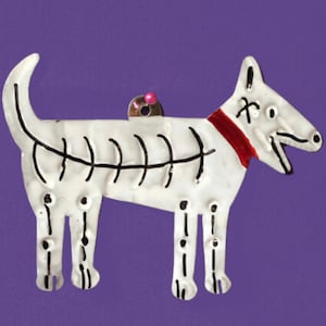 Skeleton Dog Ornament, larger
