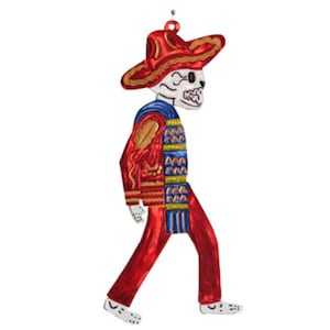 Skeleton Charro With Blue Serape