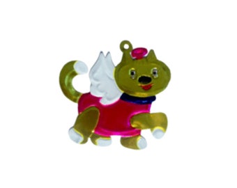 Pink Angel Cat Ornament