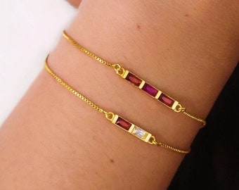 Personalized Family Birthstone Bracelet • Custom Birthstone Bracelet • Birthstone Jewelry •  Mother Bracelet • Birthday Gift • Gift For Her