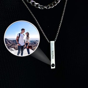 Photo necklace for men •Custom Necklace Men with Picture •Men memorial gift •Anniversary Gift for him •Father's day gift •Gift for boyfriend