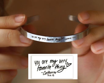 Handwriting Cuff Bracelet • Custom handwriting cuff bracelet • Handwriting Bracelet • Actual Signature bracelet •Memorial Mom Christmas Gift