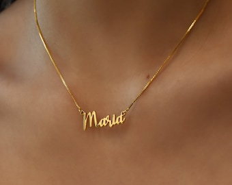 Personalisierte Namensketten • Silberne Namenskette • Gold Mama Halskette • Individuelle Namenskette • Namenskette • 2023 Weihnachtsgeschenk • Geschenk für Mama