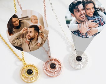Personalized Projection necklace,Photo Necklace,Personalized gift, Memorial Gift,Personalized jewelry,Mother's Day Gift,Gifts for Her