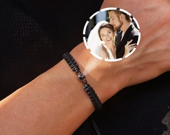 Photo Bracelet • Memorial Jewelry•Personalized Projection Picture Bracelet for Men • Father day Gift•Boyfriend bracelet•Gift for Him