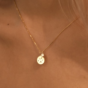 Personalized Paw Print Necklace with Birthstone • Cat Dog Paw Print Pendant • Paw Print Necklace • Pet Loss Memorial Gift • Gift For Dog Mom