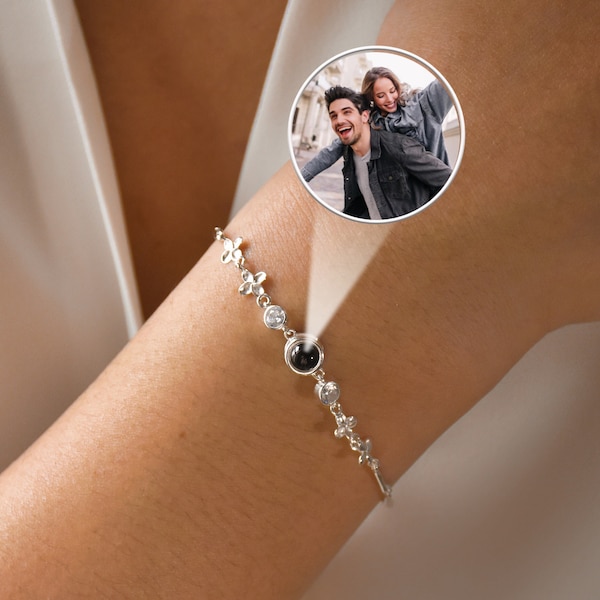 Personalized Photo Projection Bracelet,Memorial Photo Bracelet,Couples Projection Bracelet,Girlfriend bracelet,Mom's Gift, Gift for Her