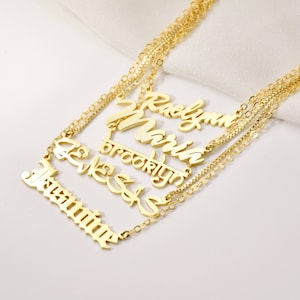 Custom Gold Name Necklace, Personalized Name Necklaces,Script Name Necklaces,Birthday Gift for Her,Mothers Day Jewelry,Personalized Gift
