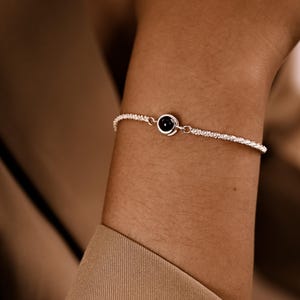 Custom Picture Bracelet • Photo Bracelet Sparkling Chain • Photo Projection Bracelet for Women • Photo Memorial Bracelet • Gifts for Grandma image 3