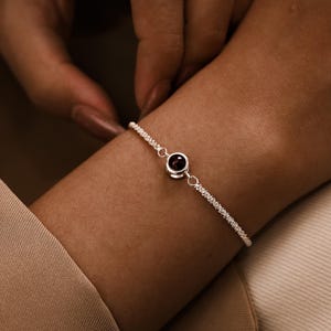 Custom Picture Bracelet • Photo Bracelet Sparkling Chain • Photo Projection Bracelet for Women • Photo Memorial Bracelet • Gifts for Grandma image 8