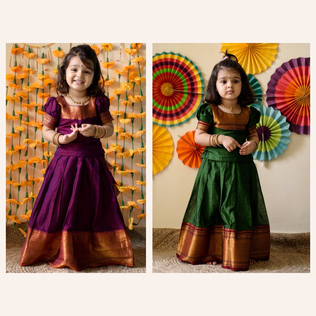 Buy Traditional Indian Ethnic Kids Wear Lehenga Choli Frock in ...