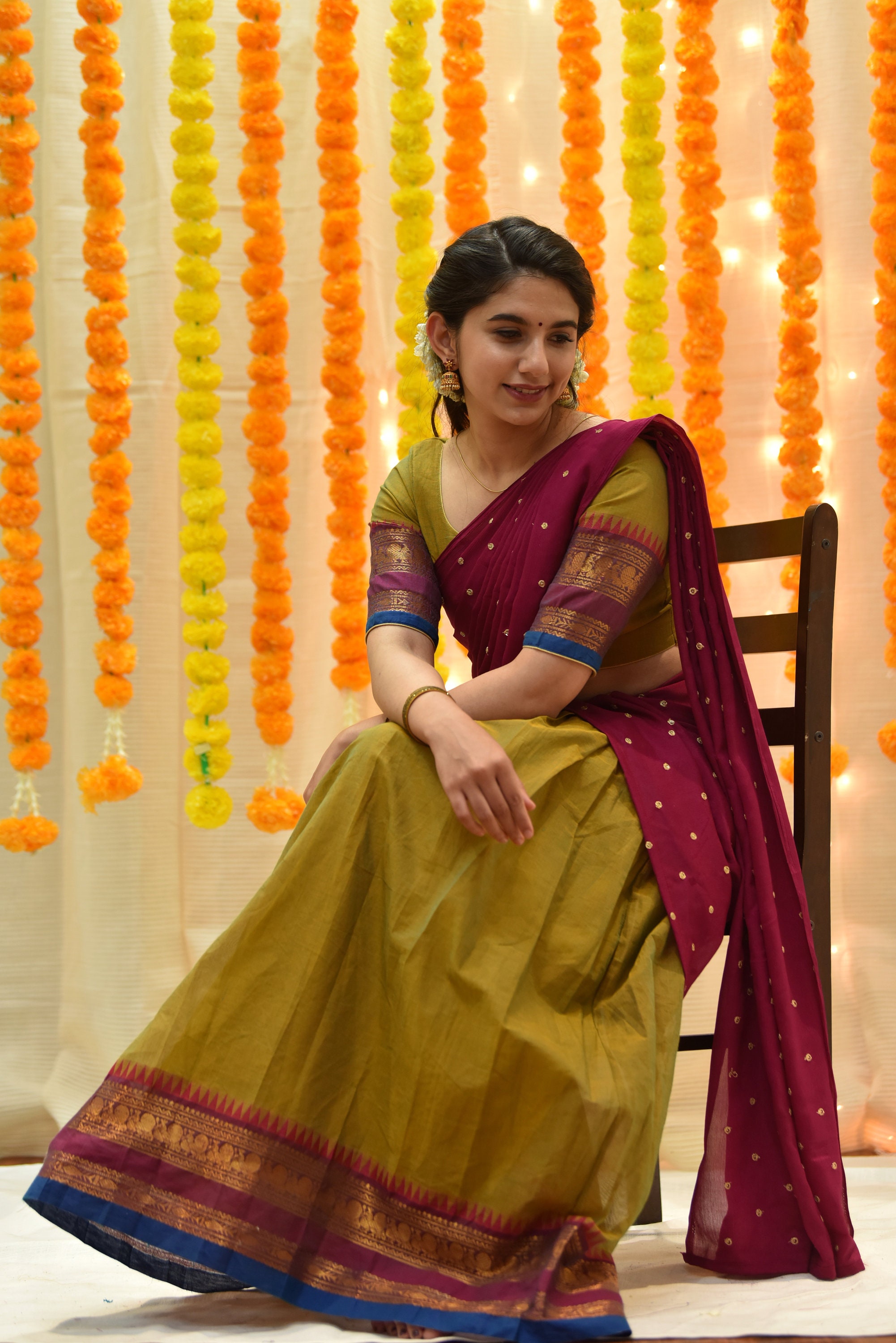 Ready made deals half saree