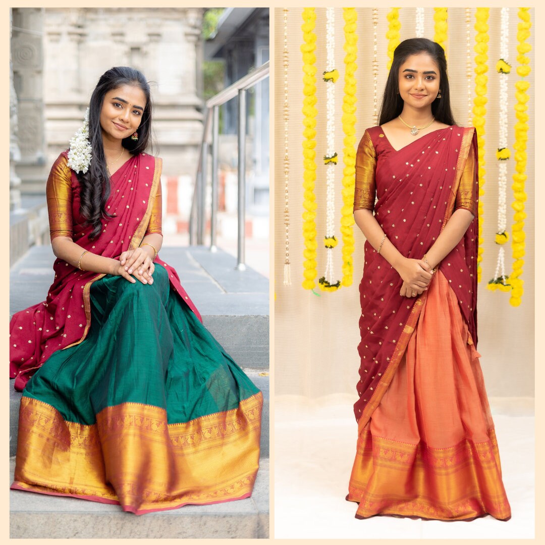 Pure silk Narayan Peth saree with checks on body, Tassels to match | Women  Who Win