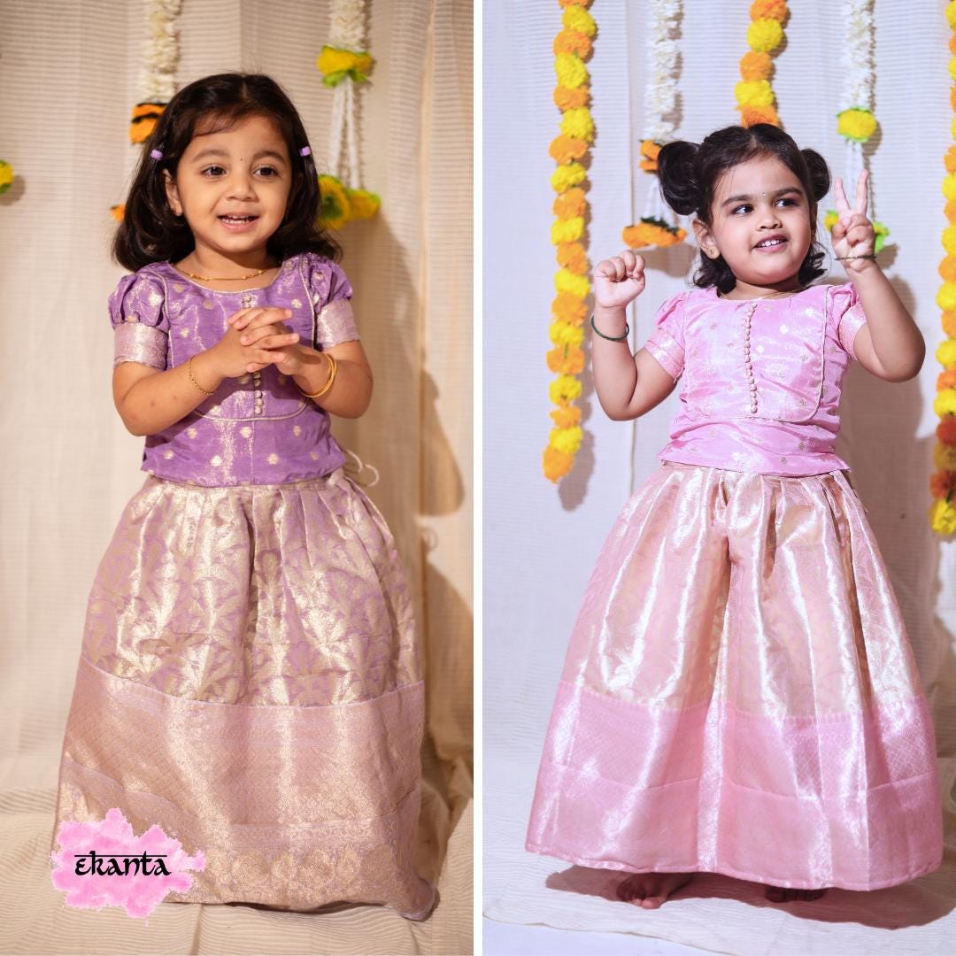 Radha Rani Dress For Baby Girl Kids New South Indian Traditional