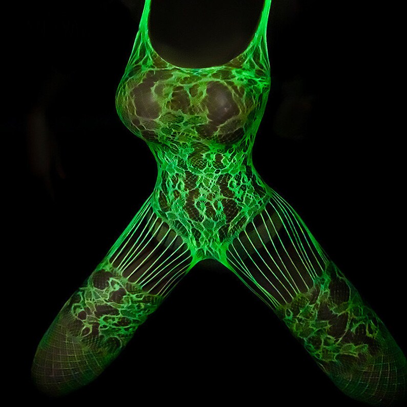 Glow In The Dark Fishnet Stockings