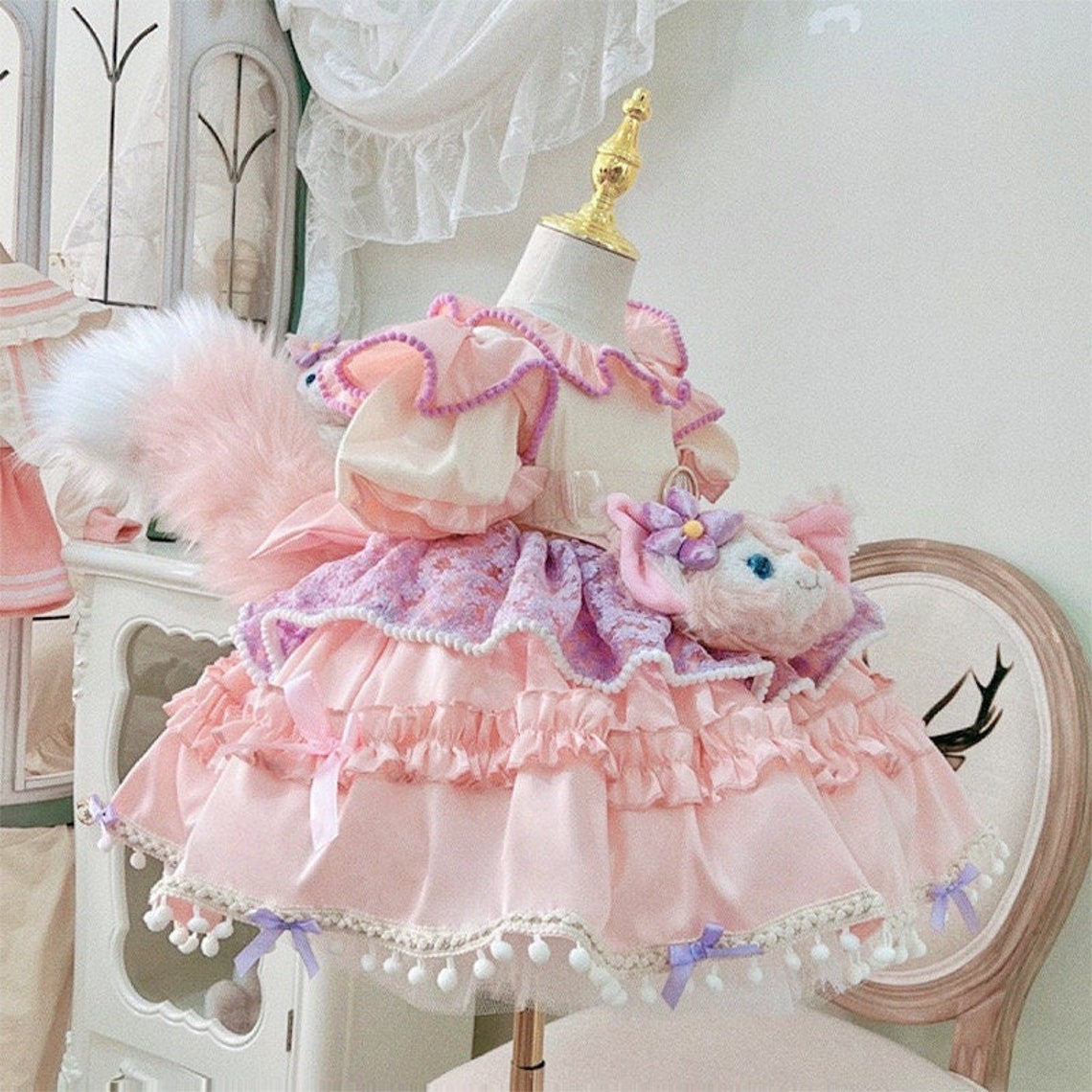 Little Princess Costume With Tail Linabell Style Cute Lolita Etsy